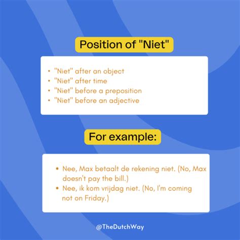 niet appen|When to Use “Niet” and When to Use “Geen” in Dutch